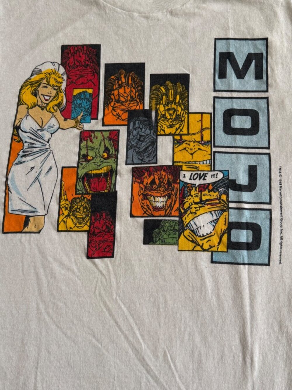 Marvel 1988 Mojo Graphic T-Shirt White Medium Creed Made In USA - Picture 2 of 5